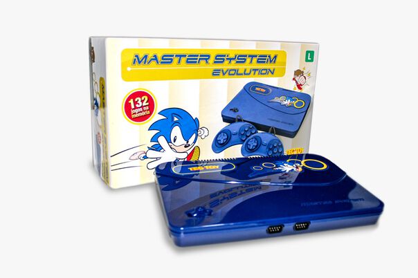 Console Master System Evolution Tectoy 132 Jogos Azul 2 Controles image number null