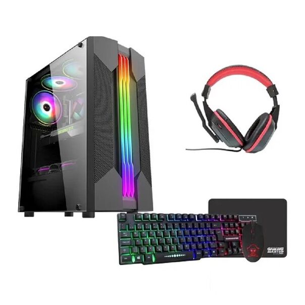 Computador Gamer Ryzen 5 Ssd 240gb 8gb Windows 10 Pro Trial  Teclado/mouse  Mouse Pad  Headset image number null