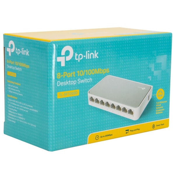 Switch Tp-link 8 Portas 10-100 Tl-sf1008d-ls1008 - Branco image number null
