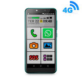 Celular do Idoso 4G verde com Internet e WhatsApp letras e números grandes 64GB OB027B