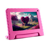 Tablet Kid Pad Rosa 4GB RAM + 64GB + Tela 7 pol + Wi-fi + Android 13 Quad Core Multi - NB411 NB411