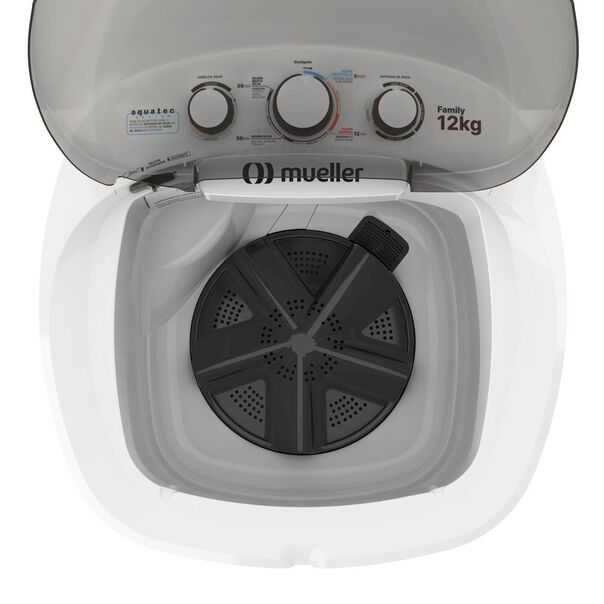 Tanquinho Máquina de lavar roupa Semiautomática Mueller Family com Aquatec 12kg Branca - 127V - Branco image number null