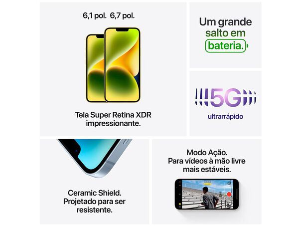 Apple Iphone 14 Plus 512gb Amarelo 6 7” 12mp Ios 5g  - Iphone 14 Plus - Tela 6 7” image number null