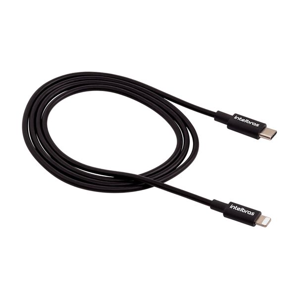 Cabo USB-C - Lightning 1 2m PVC Preto Intelbras EUCL 12PP image number null