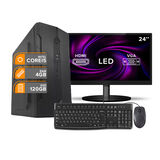 Computador Completo Intel i5 4Gb Ssd 120Gb Monitor 24