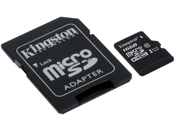 Cartão de Memória 16GB Micro SD Kingston Classe 10 com Adaptador Canvas Select image number null