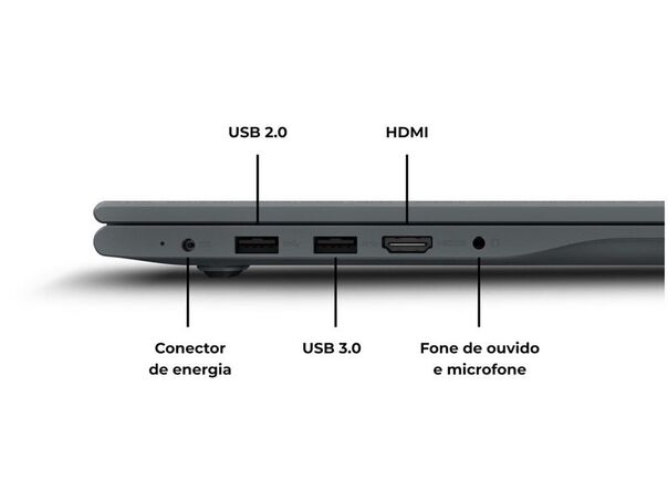 Notebook Positivo Vision C14 Lumina Bar Celeron 4GB 128GB eMMC 14” HD W11 Tecla Link C4128A-14 image number null