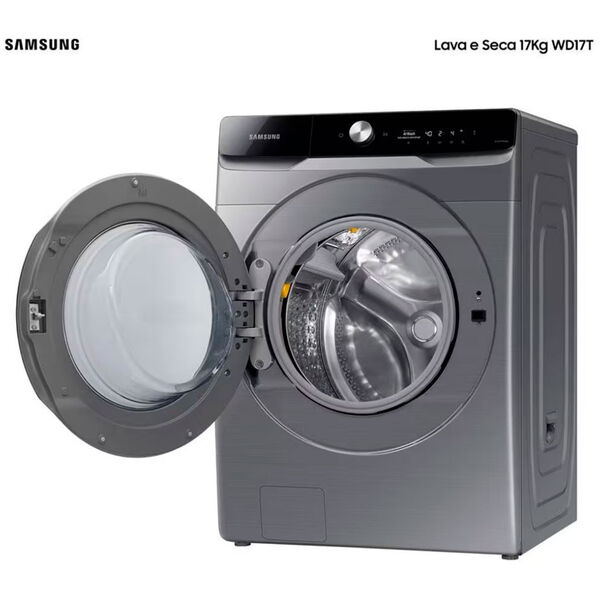 Lava e Seca Samsung WD17T Inox com Ecobubble e Lavagem Inteligente WD17T6300GP - 17-10 kg - 220V image number null