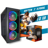 PC Gamer SafeGamer Ryzen 7 5700G 1TB SSD NVME 16GB Wi-fi GPU Radeon Vega 8 Linux - Preto - 110/220