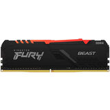 Memória Kingston Fury Beast 8GB 3200MHz DDR4 RGB CL16 - KF432C16BBA-8 - Preto