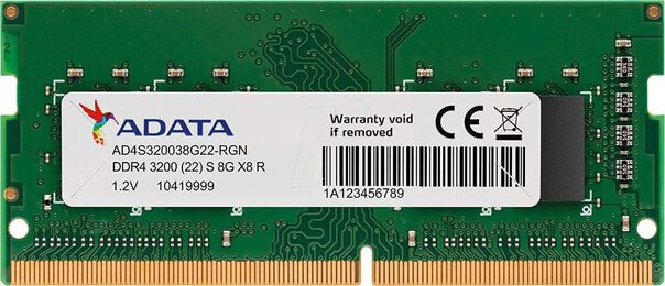 Memoria ADATA P  Note 8GB DDR4 3200MHZ SO-DIMM - AD4S32008G22-SGN image number null