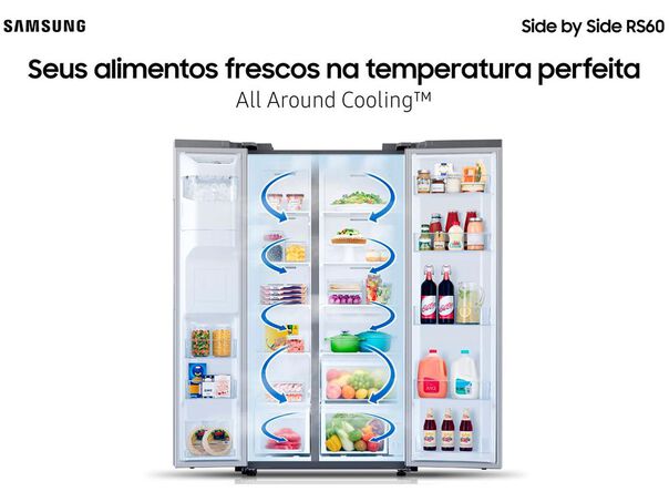 Geladeira-Refrigerador Samsung Frost Free Side by Side 602L RS60T5200S9 - 110V image number null