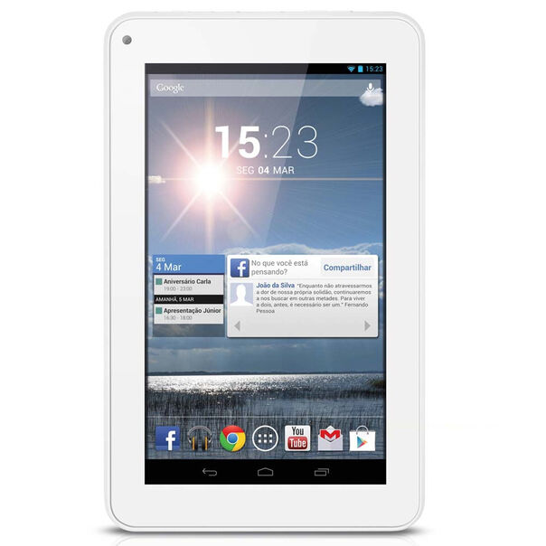 Tablet Multilaser Ml Supra Branco Dual Core Android 4.4 Kit Kat Câmera 1.3Mp Wi-Fi Tela 7 Memória 8Gb - NB153 NB153 image number null