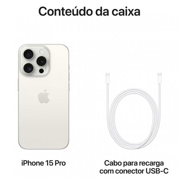 Apple iPhone 15 Pro 256GB - Titânio Branco image number null