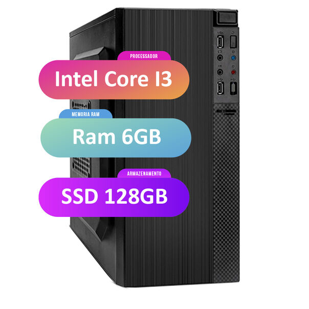 Pc Computador Cpu Intel Core I3 6gb Ssd 128gb Strong Tech image number null