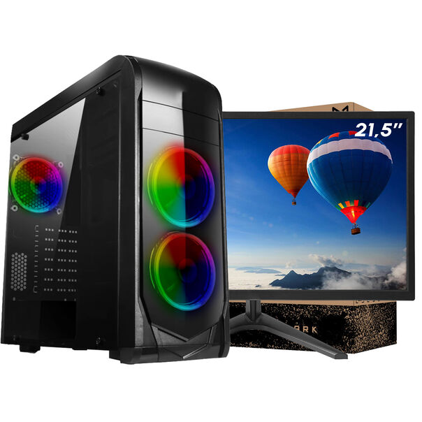 PC Gamer Completo Ark Monitor 21 5” + Intel Core i7 2600 16GB RX 550 4GB GDDR5 SSD 480GB Linux image number null