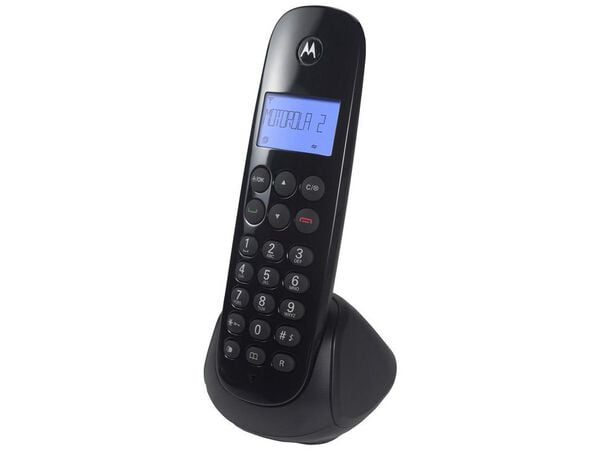 Telefone Sem Fio Motorola MOTO700-MRD2 + 1 Ramal Identificador de Chamada Preto image number null