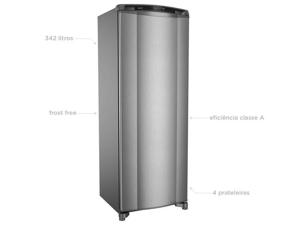 Geladeira-Refrigerador Consul Frost Free Evox 1 Porta 342L com Gavetão CRB39 AKBNA - 220V image number null