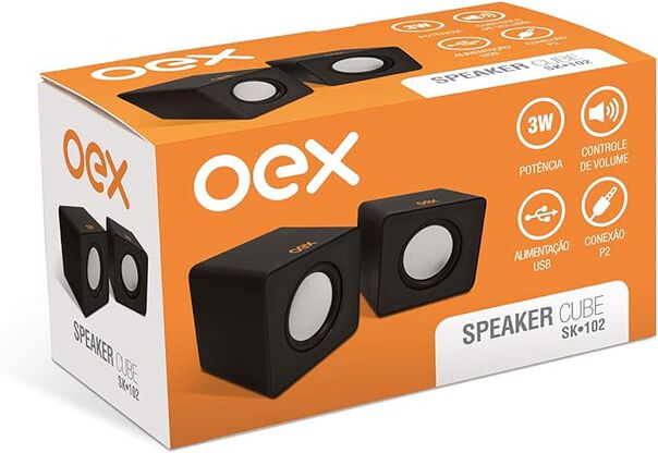 Caixa de Som OEX Speaker Cube SK102 Preto image number null