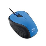 Mouse Com Fio Wave Conexão USB 1200dpi Cabo de 130cm 3 Botões Textura Emborrachada Azul - MO226 MO226
