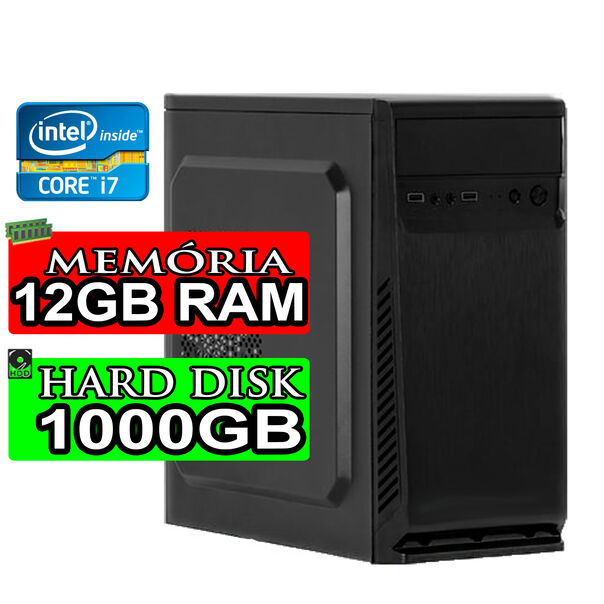 Computador Gamer Cpu Intel Core I7 3.4ghz 12gb HD 1Tb image number null