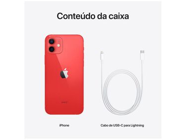 iPhone 12 Apple 128GB (PRODUCT)RED Tela 6 1” Câm. Dupla 12MP iOS + AirPods - Product  Red image number null