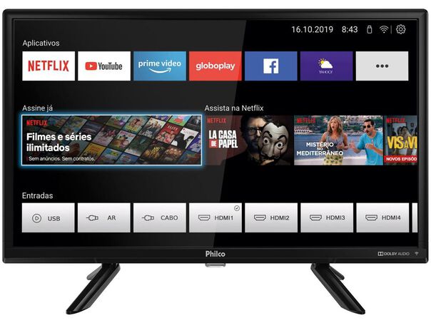 Smart TV 24” HD LED Philco PTV24G50SN VA Wi-Fi 1 HDMI image number null