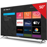 Smart TV AOC Roku 50 4K 50U6125-78G + Suporte Fixo Universal para Tv LCD-LED-Plasma 10 a 71 - Preto - Bivolt