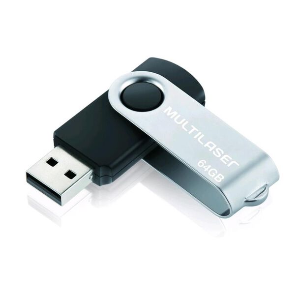 Pen Drive Multilaser TWIST Preto 64GB - PD590 image number null