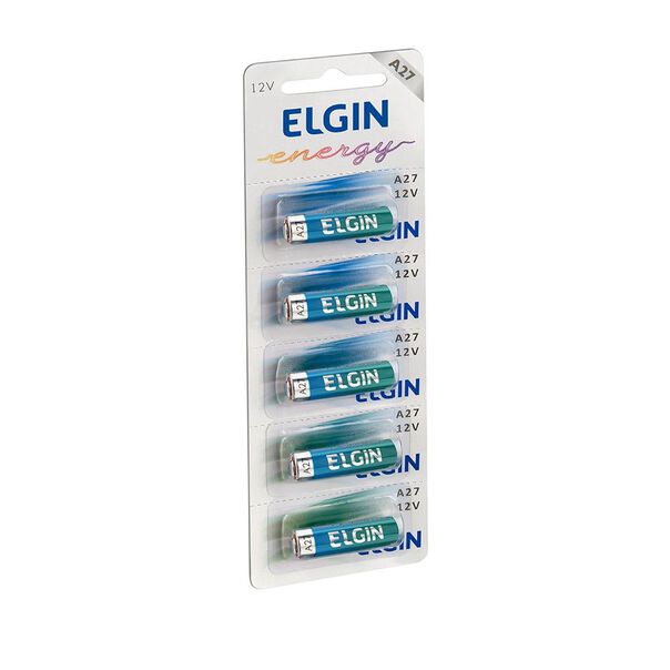 Bateria Alcalina ELGIN A27 12V Blister com 5 Pecas image number null