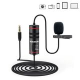 Microfone de Lapela Profissional Mamen KM-D1 para Smartphones  Câmeras e Notebooks