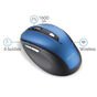 Mouse Sem Fio Comfort Conexão Usb 1600dpi Ajustável 6 Botões Textura Emborrachada Azul - MO240 MO240