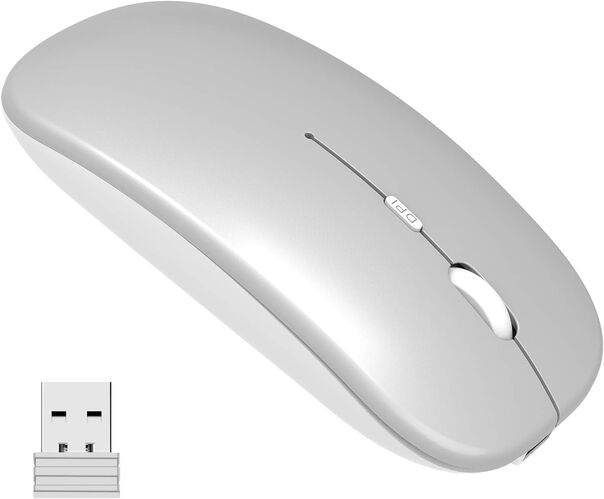 Mouse Wireless 1600 Dpi Com 3 Botões Cinza Agold MS04A-C image number null