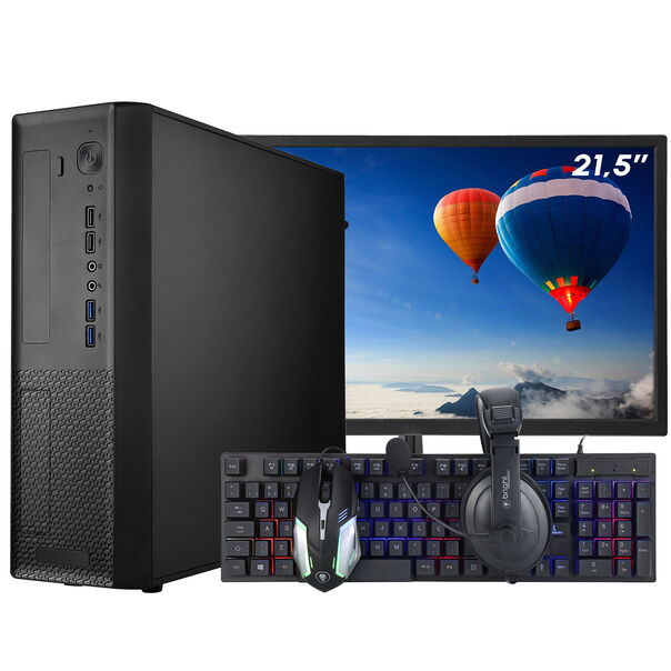 Computador Completo SFF Slim Ark Monitor 21 5" Intel Core i7 6700 8GB SSD 480GB Linux Combo Gamer image number null