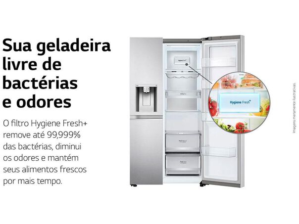 Geladeira-Refrigerador LG Frost Free Side by Side 598L GC-X257C 220V image number null