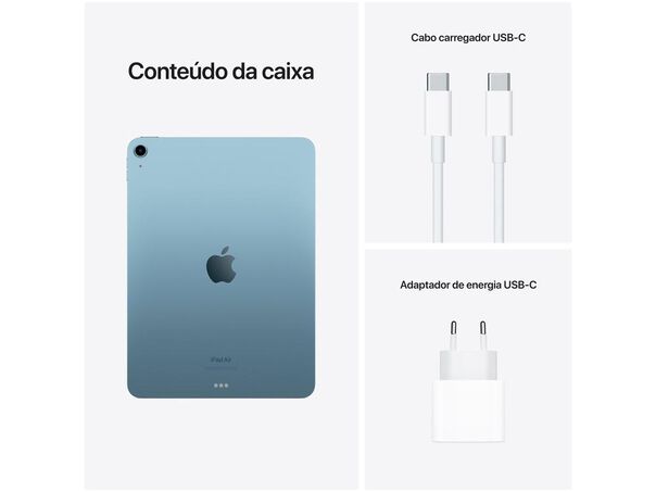 Apple iPad Air 10 9” 5ª Geração Wi-Fi 64GB Azul - 64GB - Wi-Fi - Azul image number null