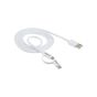 Cabo USB para Micro USB e USB-C 1 2m PVC branco Intelbras EUABC 12PB