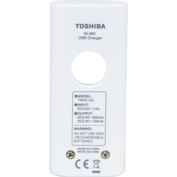 Carregador USB Toshiba de Pilha AA-AAA com 2x Pilhas AA Recarregável de 2000mAh image number null