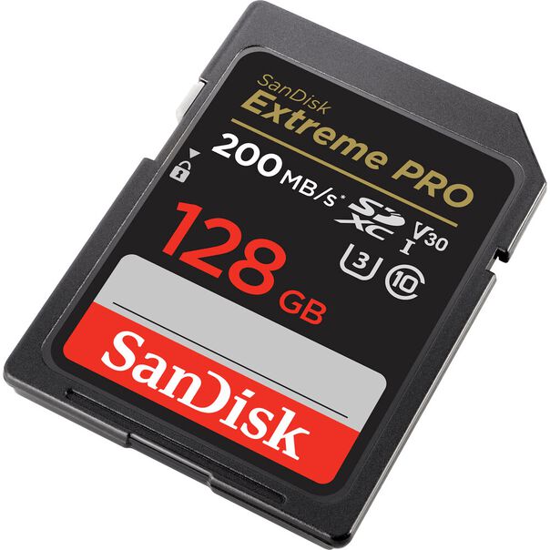 Cartão SDXC 128Gb SanDisk Extreme Pro 200Mb-s 4K UHS-I - V30 - U3 - Classe 10 image number null