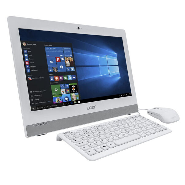 Computador Acer All in One Aspire AZ1-752-BC52 Intel Pentium Quad Core. 4GB. 500GB. LED 19.5 - Branco - Bivolt image number null
