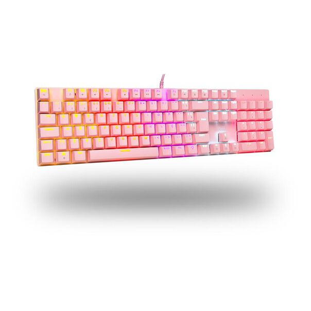 Teclado Mecânico Gamer Dazz Orion Essential RGB Switch YH Blue ABNT2 Rosa D62000132 image number null