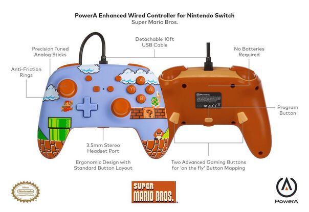 Controle Powera Wired (com Fio) - Super Mario Bros - Switch image number null
