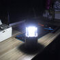 Lampião Lanterna Recarregável com USB ou Energia Solar cor Preto
