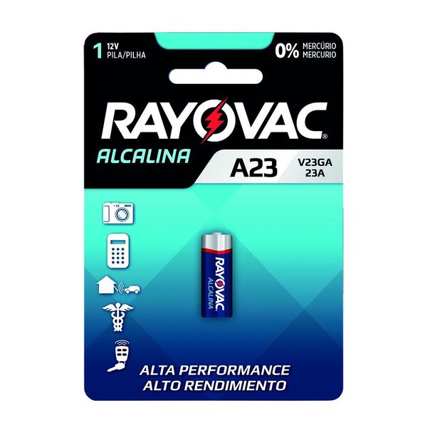 Bateria Rayovac Alcalina V23GA-1 12V Blister 1 Unidade image number null