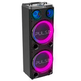 Torre de Som Pulse Double SP508 com Bluetooth USB e Iluminação LED - 2300W - Preto - Bivolt