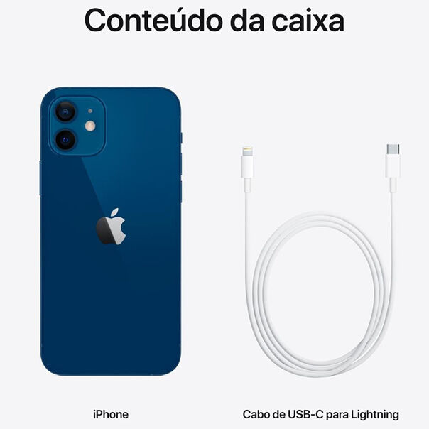iPhone 12 Apple 64GB Tela de 6.1 Polegadas Câmera 12MP iOS - Azul image number null