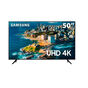 Smart TV 50Smart TV 50 UHD 4K Samsung 50CU7700. Processador Crystal 4K. Samsung Gaming Hub. Visual Livre de Cabos. Tela sem limites - Preto