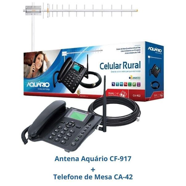 Telefone Celular Rural Fixo de Mesa Quadriband 850 900 1800 1900 MHZ Dual CHIP CA-42S image number null