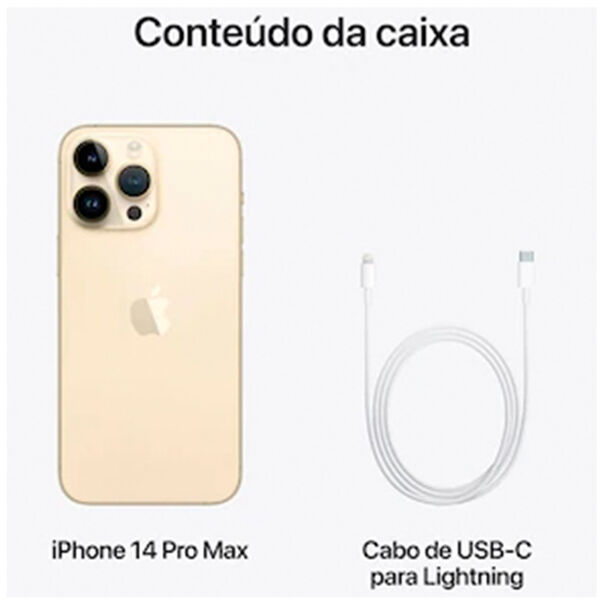 iPhone 14 Pro Max 1TB IOS 16 Dourado Apple image number null