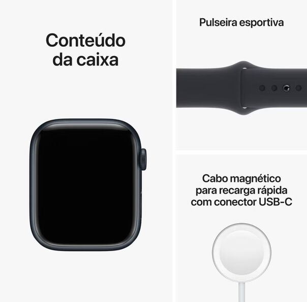 Apple Watch Series 8 45mm Midnight GPS Sport Band A2770 image number null